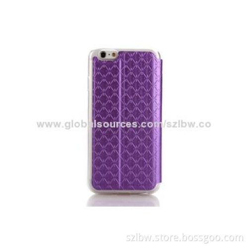 Luxury Colorful Flip Leather Protective Case for iPhone 6 with High-quality, Lightweight